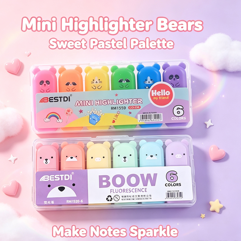 Pastel Highlighter Set Double Ended - مجموعة أقلام تحديد 