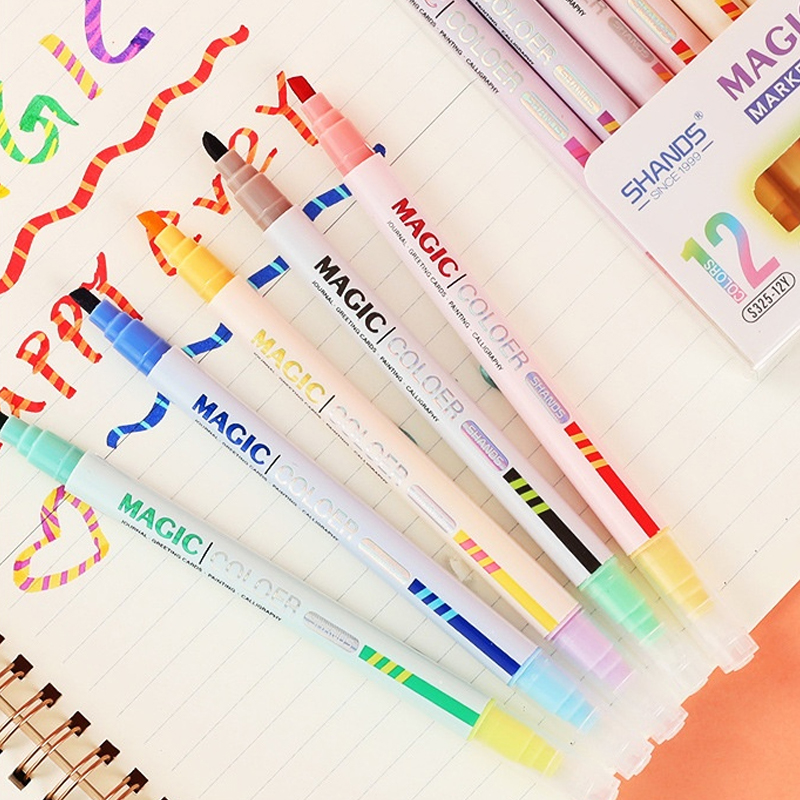 مجموعة أقلام تحديد سحرية متغير - مراجعة Pastel Highlighter Set Double Ended وسعره